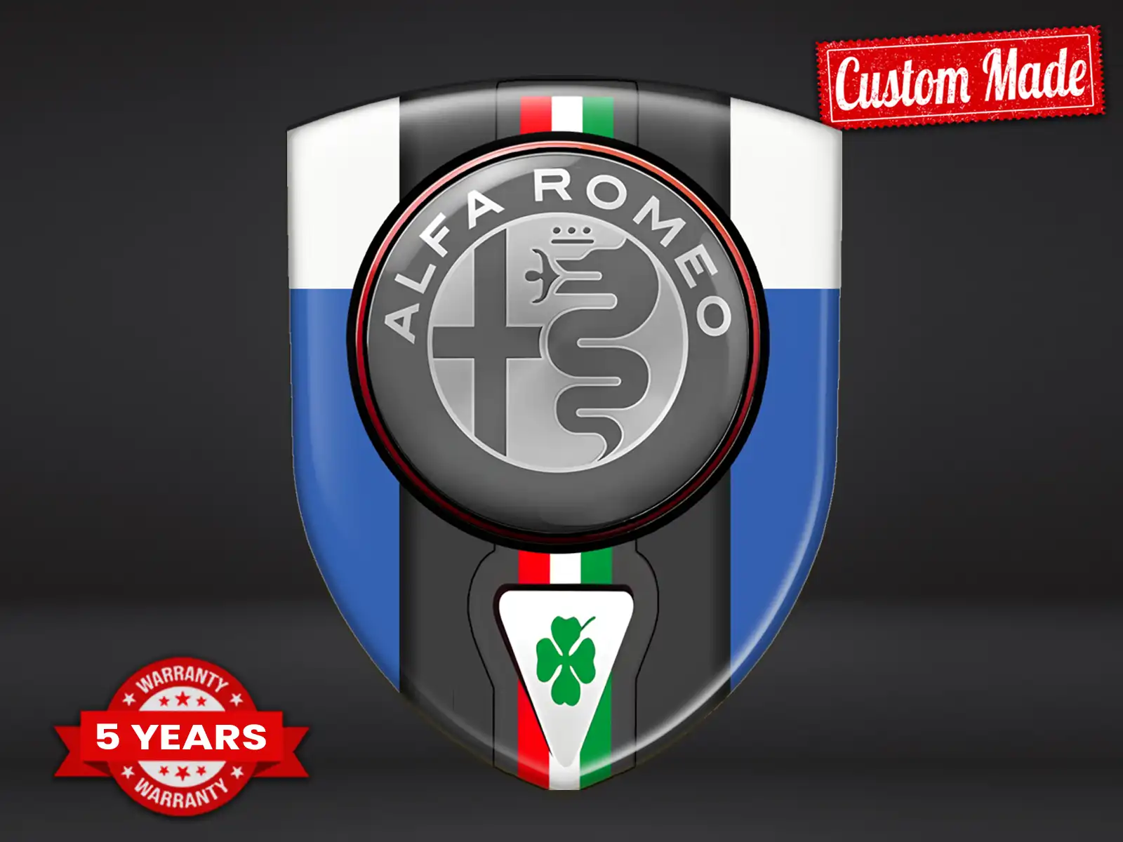 Alfa Romeo Etichetta Impermeabile Sportiva Regolabile Sobria